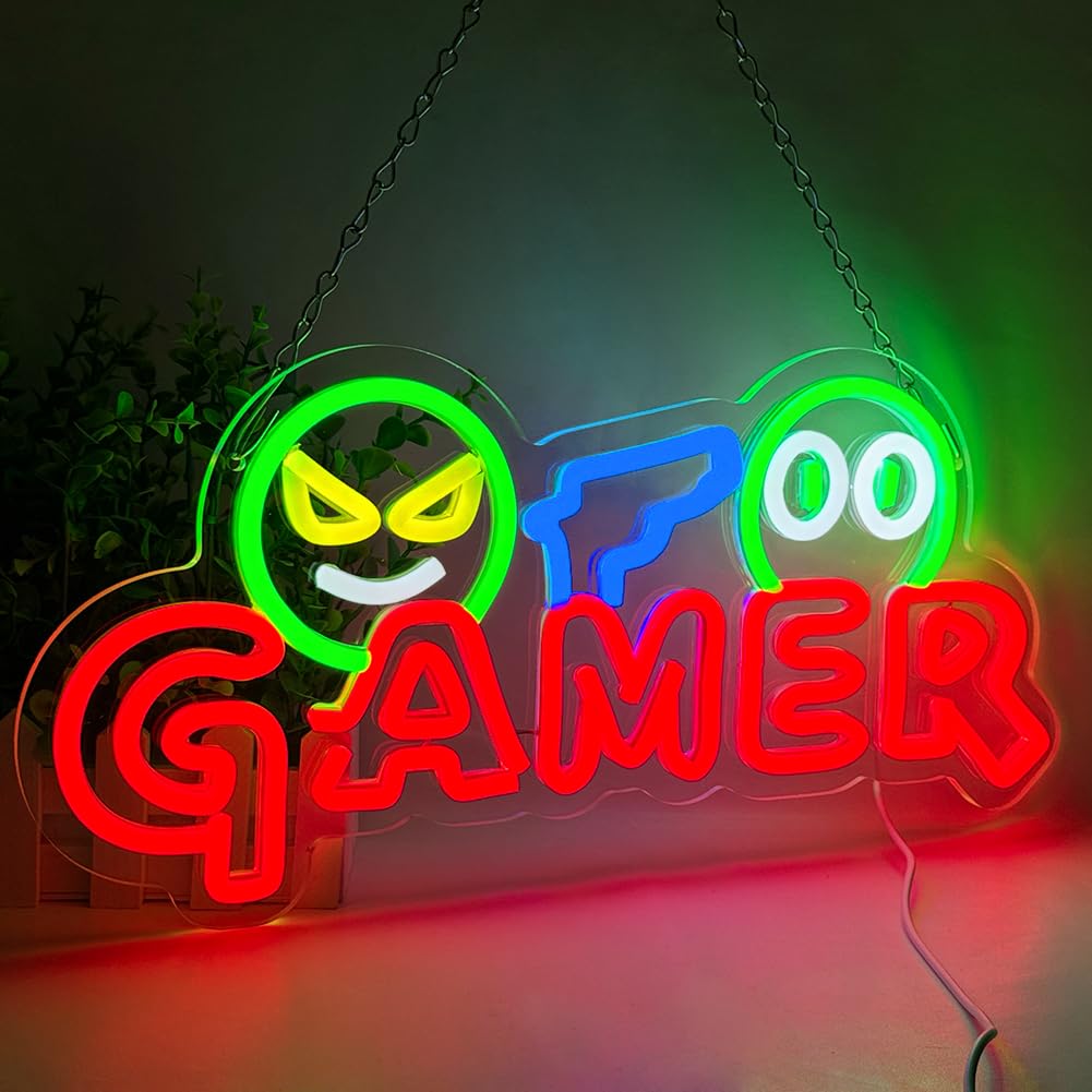 Neon Sign Party - لافتة نيون LED للألعاب قابلة للتخصيص،