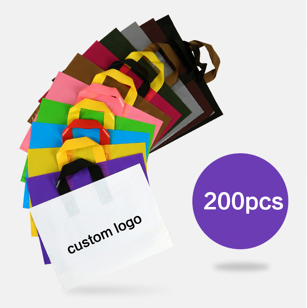 Event Party Shop - 200 قطعة من أكياس التسوق البلاستيكية