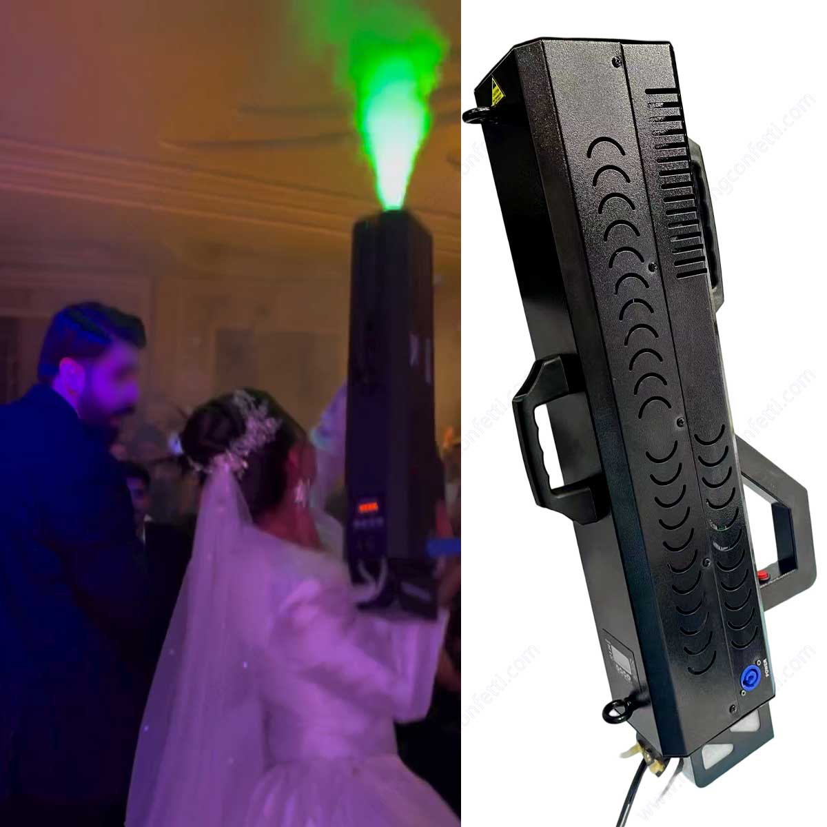 الضباب بندقية آلة رذاذ المحمول - مراجعة Confetti Cannon Tube وسعره